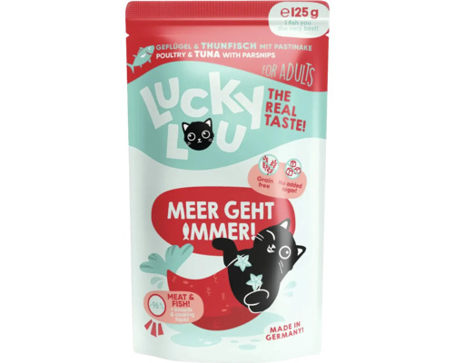 Katzenfutter nass Lucky Lou Lifestage Adult Geflügel & Thunfisch 125 g