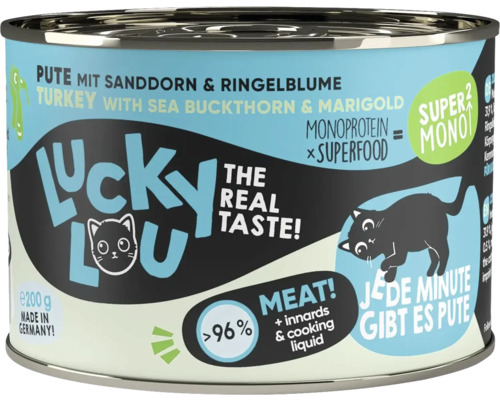 Katzenfutter nass Lucky Lou SuperMono² Pute 200 g