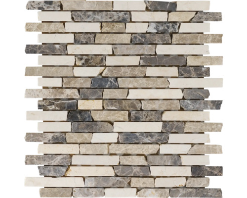 Natursteinmosaik braun beige 30x30 cm-0