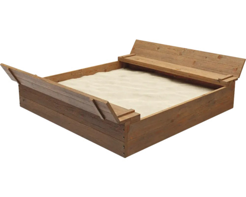 Sandkasten aus Holz mit Deckel