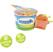 Cold and Dog Frozen Joghurt für Hunde mit Laktosefrei und Glutenfrei Siegel, Karotten und Lachs