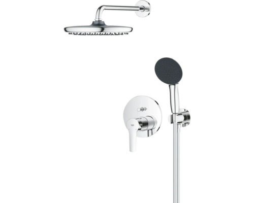 Grohe Quickfix Duscharmatur Unterputz START chrom mit Unterputzgrundkörper 25292000 Duschsystem mit Kopfbrause, Handbrause und Armatur