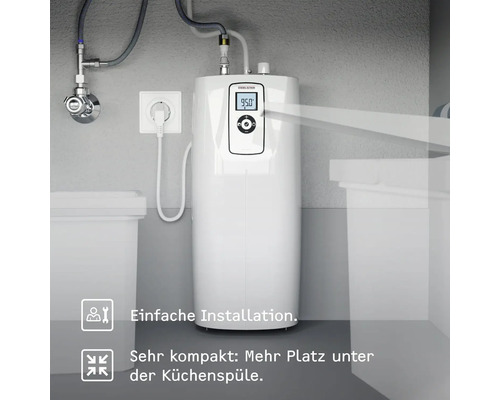Kompakter elektronischer Kleinspeicher unter der Spüle mit Display