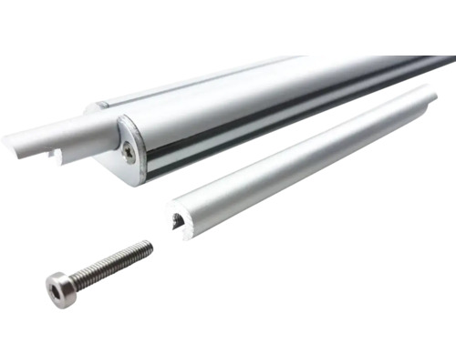 Aluminiumprofil mit Schraube zur Befestigung