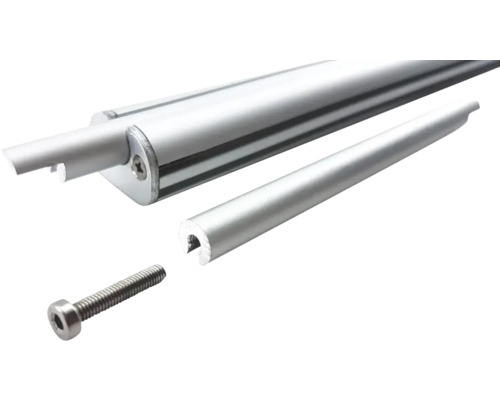 Aluminiumprofil mit Schraube zur Befestigung