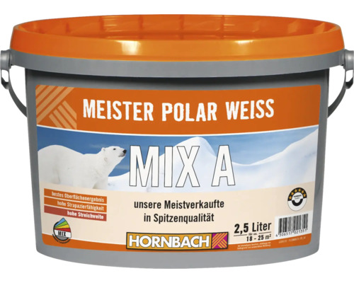 HORNBACH Meister Polarweiß Wandfarbe im Wunschfarbton mischen lassen-0