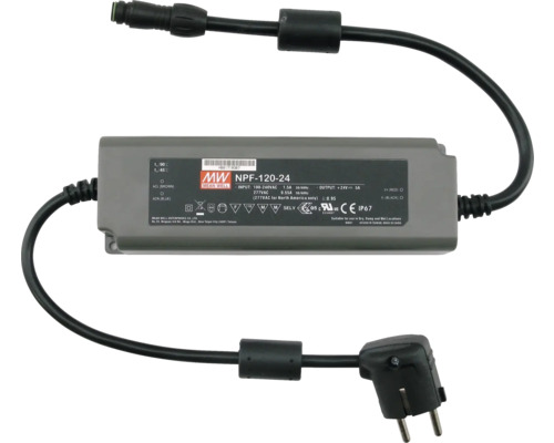 Zubehörteil Daytime Beleuchtungsystem Netzteil 120W 24 V LED-Trafo mit Kabel und Stecker