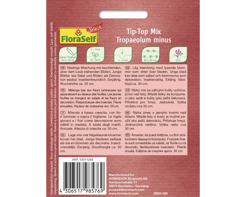 Samenpackung Tip-Top Mix Tropaeolum minus