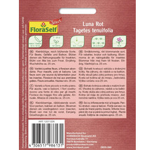 Samenpackung Tagetes tenuifolia Luna Rot mit Informationen zu Anbau und Eigenschaften