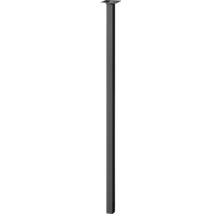 Tarrox Tischbein vierkant 25 x 25 x 800 mm, schwarz