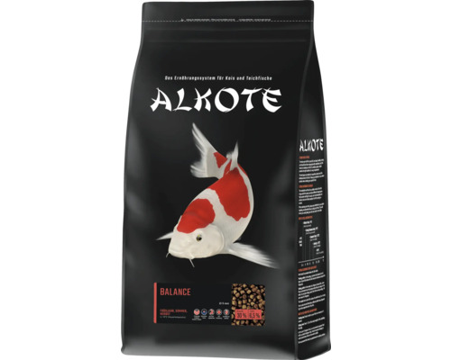 Teichfutter ALKOTE Balance 5 mm 3 kg Koifutter Basishauptfutter für Koi- und Teichfische, Pellets