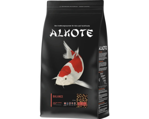 Teichfutter ALKOTE Balance 5 mm 9 kg Koifutter Basishauptfutter für Koi- und Teichfische, Pellets