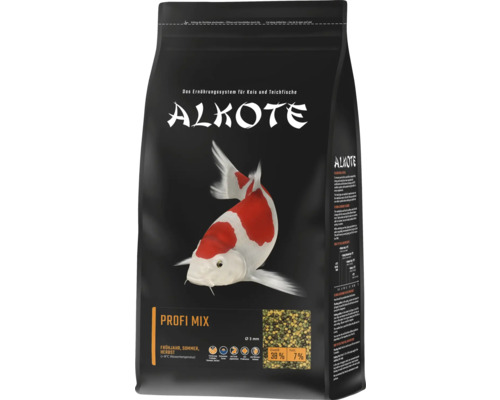 Teichfutter ALKOTE Profi Mix 3 mm 1 kg Koifutter energiereicheres Hauptfutter für Koi, Pellets besonders zum Einsatz nach der Winterruhe oder im Herbst