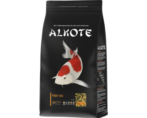 Teichfutter ALKOTE Profi Mix 6 mm 3 kg Koifutter energiereicheres Hauptfutter für Koi, Pellets besonders zum Einsatz nach der Winterruhe oder im Herbst