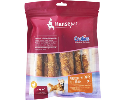 Hundesnack Lissy´s Kaurollen mit Huhn XL 450g Kauartikel