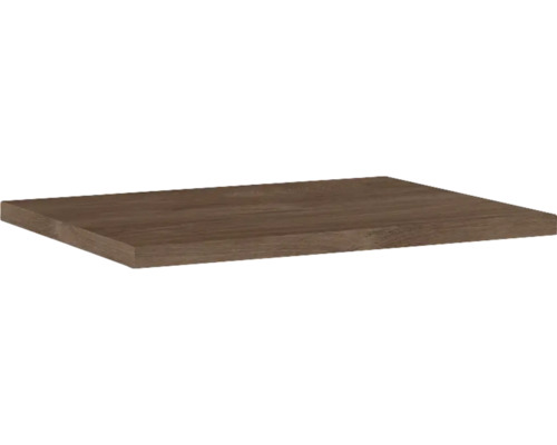 Jungborn Waschtischplatte 606 x 460 mm Nussbaum gebürstet ohne Ausschnitt Holzplatte für den Innenausbau