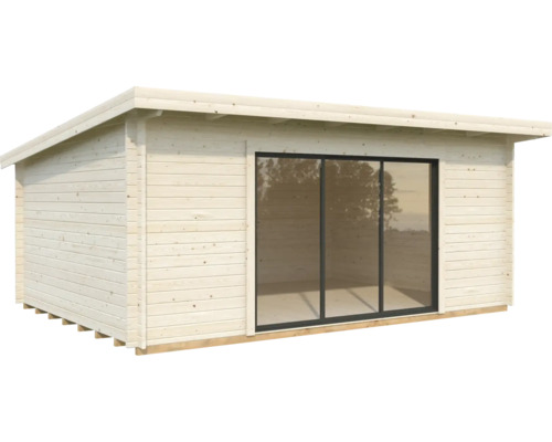 Holzgartenhaus mit Schiebetür