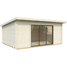 Gartenhaus Palmako Lea 19,4 m² Schiebetür Isolierglas inkl. Fußboden 578 x 451 cm tauchgrundiert