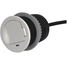 Bodeneinbausteckdose mit Kabel