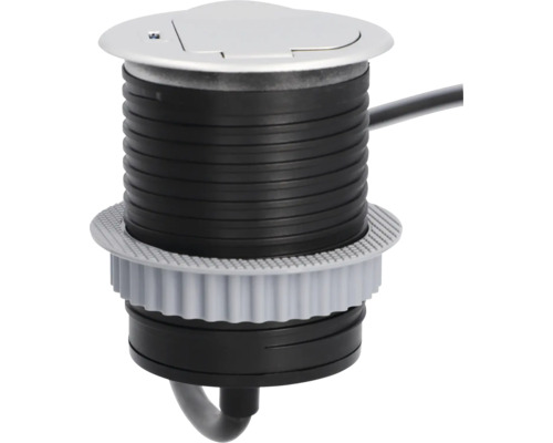 Bodeneinbausteckdose mit Kabelanschluss