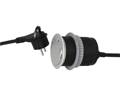 Bodeneinbausteckdose mit Stecker