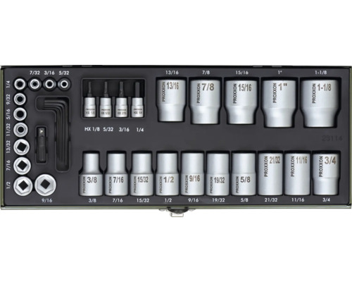 Proxxon Steckschlüssel-Satz mit verschiedenen Größen in einer Aufbewahrungsbox