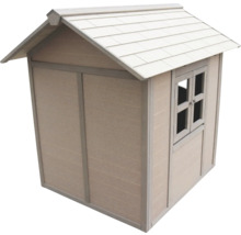 Spielhaus aus Holz mit Fenster und Dach