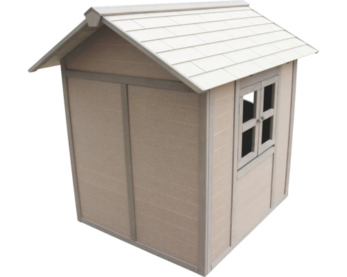 Spielhaus aus Holz mit Fenster und Dach