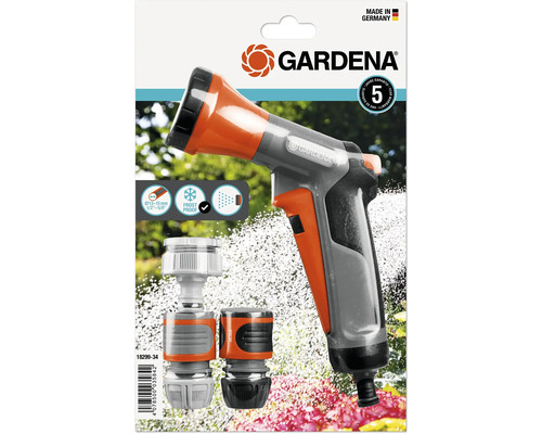Gardena Multifunktionsbrause Set mit Kupplungen für Gartenschläuche