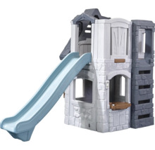 Spielhaus Spielturm STEP 2 123,2 x 270,5 cm Kunststoff blau, weiß bestehend aus Grundturm, Rutsche blau