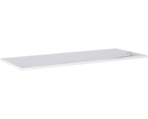 Jungborn Waschtischplatte 1210 x 460 mm calacatta weiß matt ohne Ausschnitt Arbeitsplatte mit Marmoroptik