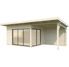 Gartenhaus Palmako Andrea 11,2+7,9 m² Schiebetür Sicherheitsglas inkl. Fußboden 715 x 402 cm tauchgrundiert