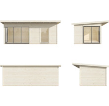 Gartenhaus Palmako Andrea inkl. Fußboden 639 x 402 cm tauchgrundiert