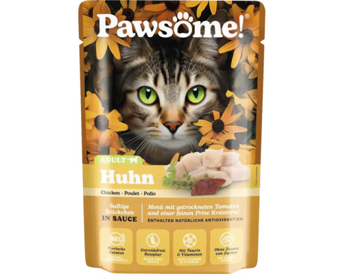 Pawsome Katzenfutter Huhn für erwachsene Katzen