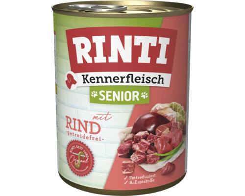 Hundefutter nass nd RINTI Kennerfleisch Senior mit Rind 800 g