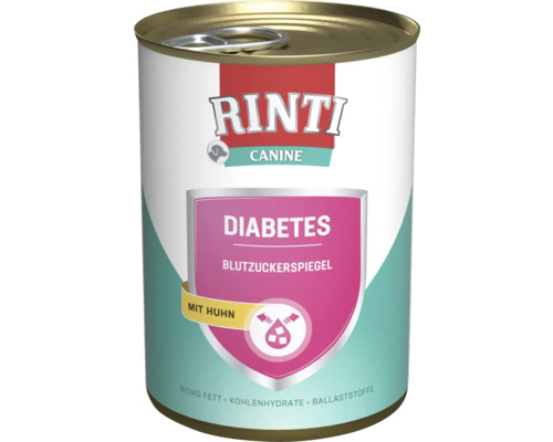 Hundefutter nass RINTI Canine Diabetes / Blutzuckerspiegel Huhn 400g