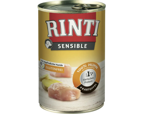 Hundefutter nass RINTI Sensible Huhn & Kartoffel glutenfrei 400 g