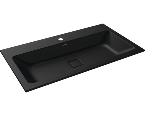 KALDEWEI Einbauwaschbecken CONO 90 x 50 cm schwarz matt mit Beschichtung Emailliert 901706013676 KALDEWEI Einbauwaschbecken CONO 90 x 50 cm schwarz matt mit Beschichtung Emailliert 901706013676