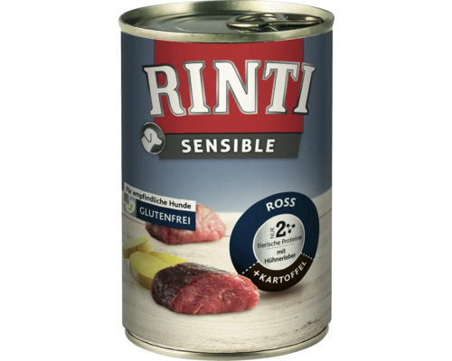 Hundefutter nass RINTI Sensible Ross,Hühnerleber und Kartoffel 400 g