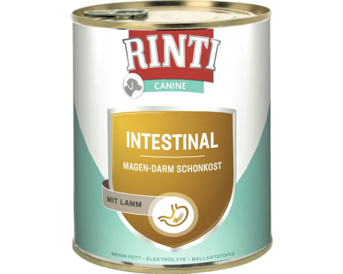 Hundefutter nass RINTI Canine Intestinal Magen-Darm / Bauchspeicheldrüse Lamm 800 g