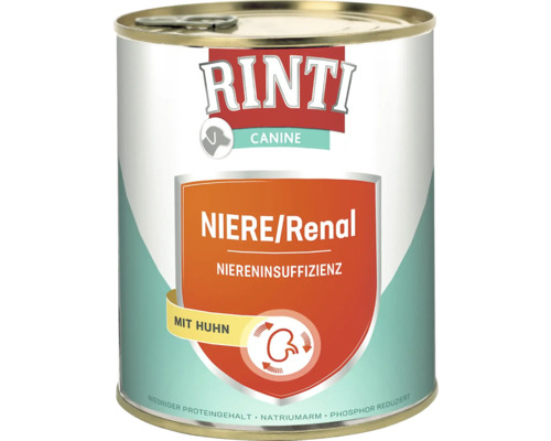 Hundefutter nass d RINTI Canine Niere / Renal, Niereninsuffizienz Huhn 800 g