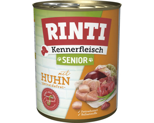 Hundefutter nass d RINTI Kennerfleisch Senior Huhn 800 g