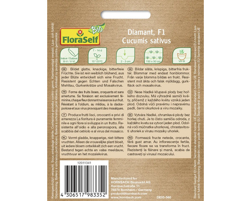 Diamant F1 Gurkensamen der Art Cucumis sativus
