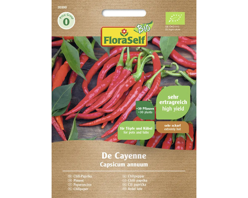 Bio Chili Paprika De Cayenne FloraSelf Bio Samenfestes Saatgut Gemüsesamen