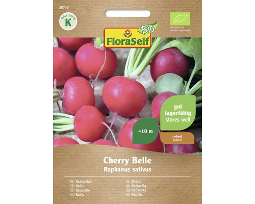 Bio Radieschen Cherry Belle FloraSelf Bio Samenfestes Saatgut Gemüsesamen