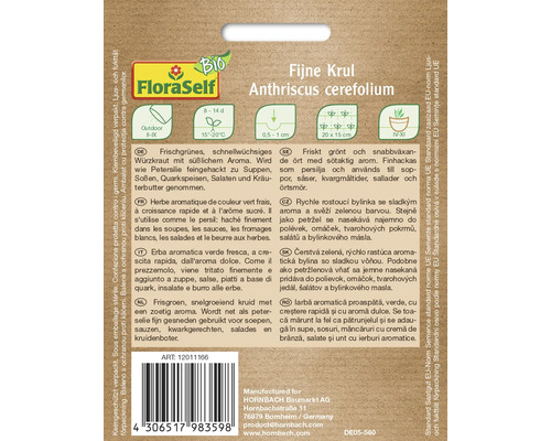 FloraSelf Feine Krul Anthriscus cerefolium Saatgutpackung
