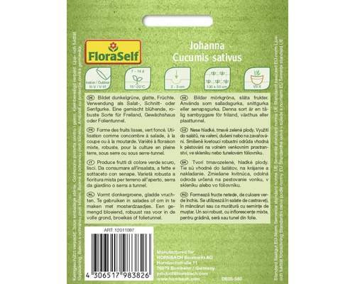 Johanna Gurkensamen der Art Cucumis sativus