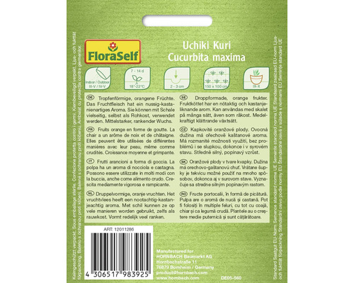 Uchiki Kuri Kürbis-Samenpackung der Sorte Cucurbita maxima