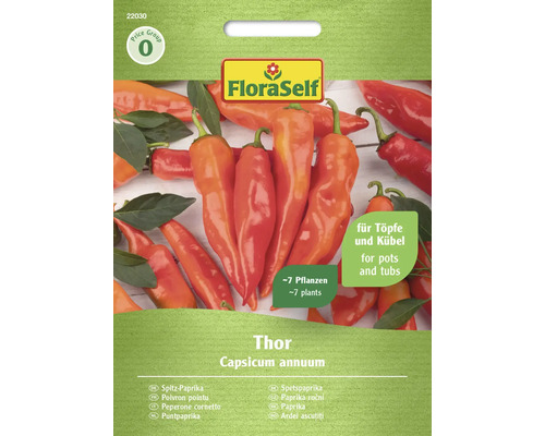 Paprika Thor FloraSelf Hybrid-Saatgut Gemüsesamen