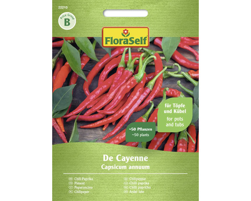 Chili-Paprika De Cayenne FloraSelf Samenfestes Saatgut Gemüsesamen